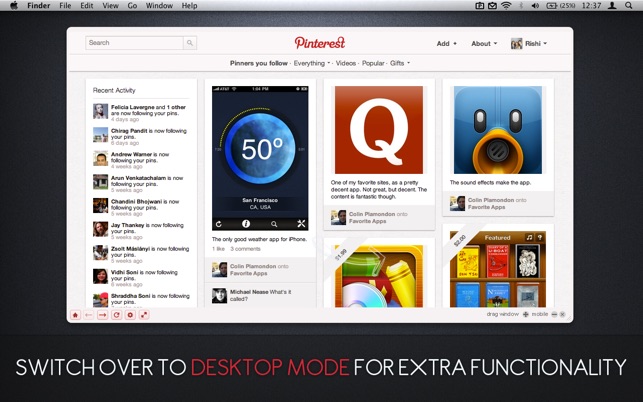 Pinterest app for mac desktop